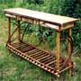 adirondack rustic sofa table home furniture