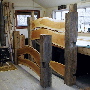 custom rustic furniture, reclaimed beam bed